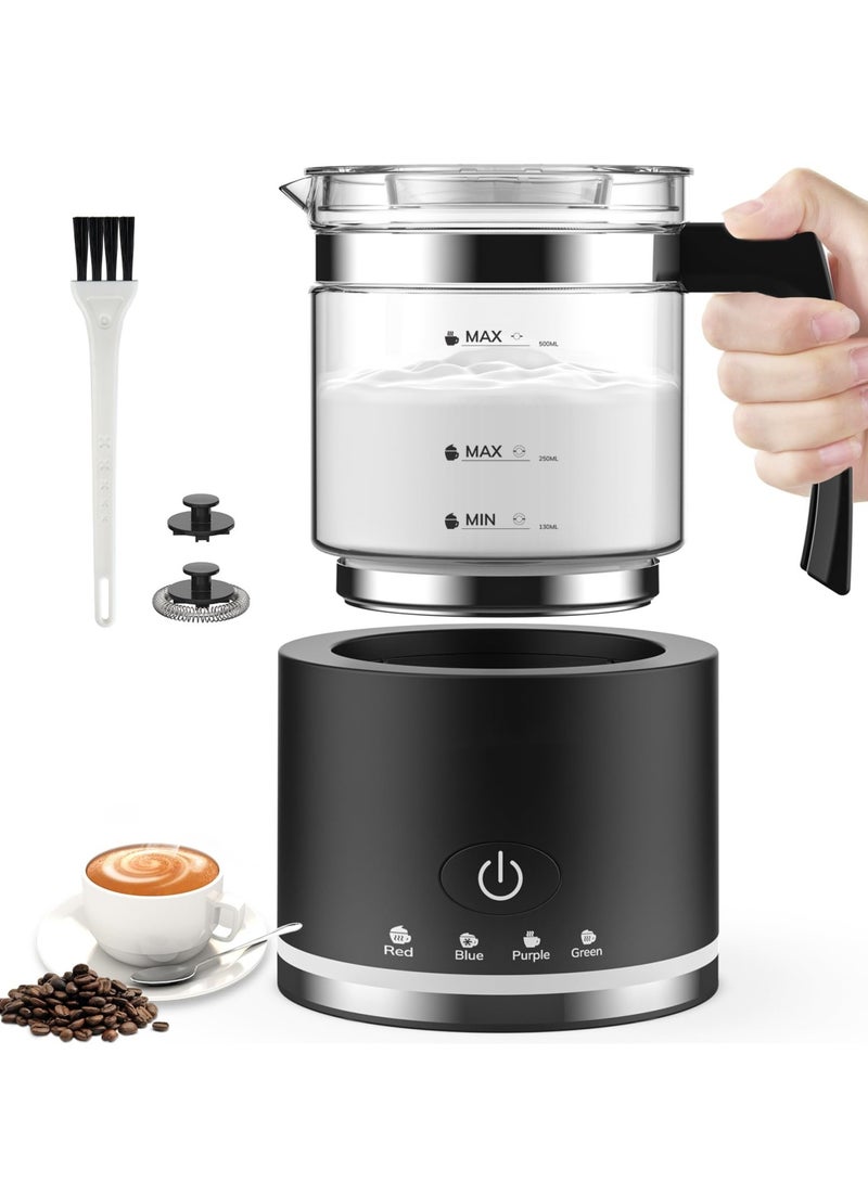 NIUB Electric Milk Frother, 4-in-1 500ml Milk Steamer for Latte, Cappuccinos, Macchiato, Dishwasher Safe, Automatic Hot and Cold Foam Maker and Milk Warmer, Enjoy Perfect Milk Froth in 2 Minutes - Image 1